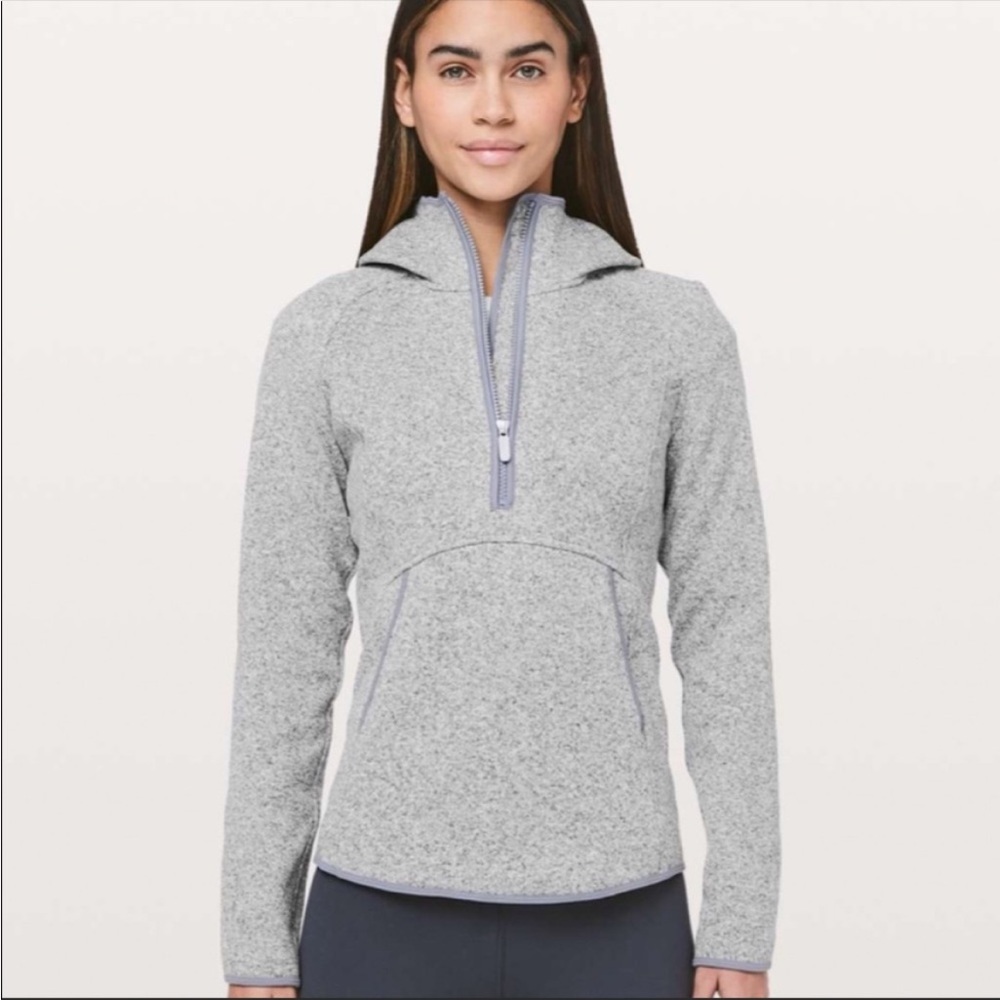 🍁Lululemon Fleece and Thank You Hooded Knit Quarter Zip Pullover🍁NWOT ~6
